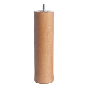 LA REDOUTE INTERIEURS, 4er-Pack Bettfüsse, rund, Höhe. 25 cm, La Redoute Intérieurs - 4er-Pack zylinderförmige Füsse, 4 Stück, Braun