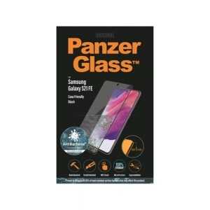 PanzerGlass, PanzerGlass - Samsung Galaxy S21 FE 5G Antibakterielle Panzer Glas Display Schutzfolie Case Friendly mit Rahmen 0.3mm (7275) - Schwarz, Panzerglass Displayschutz Case Friendly AB Samsung Galaxy S21 FE