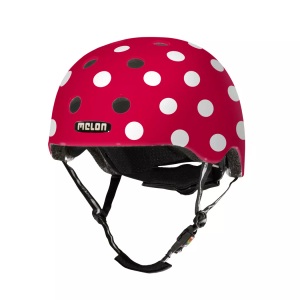 Melon, Melon Helm URBAN ACTIVE - DOTTY WHITE in rot matt in Gr. 46-52, Melon Velohelm Dotty - rot-weiss (Grösse: XXS-S (46-52 cm))