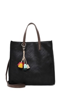 TAMARIS, Shopper Laureen Damen Schwarz ONE SIZE, 
