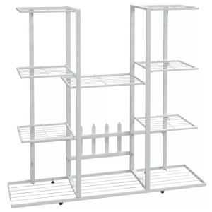 vidaXL, vidaXL Blumenständer 94,5x25x89 cm Weiß Eisen, vidaXL Blumenständer 94,5x25x89 cm Weiß Eisen
