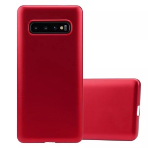 Cadorabo, Hülle für Samsung Galaxy S10 4G TPU Silikon Matt, Cadorabo - Hülle für Samsung Galaxy S10 4G TPU Silikon Matt, Rot