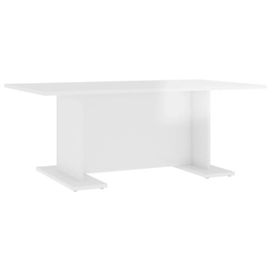 vidaXL, vidaXL Couchtisch Hochglanz-Weiß 103,5x60x40 cm Spanplatte