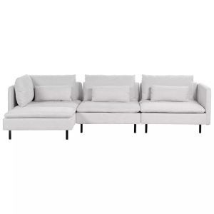 Beliani, Modulsofa aus Polyester Modern EGERIS Modulsofa aus Polyester Modern EGERIS, Beliani - Modulsofa aus Polyester Modern EGERIS, One Size, Rauch