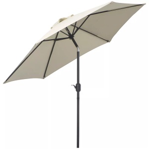 Northio, Northio - Knickschirm Sonnenschirm Gartenschirm Marktschirm Mit Handkurbel Alu 180/? Polyester Beige ?2,7 X 2,35 M, 86cm