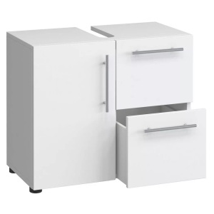 VCM, Badmöbel Badunterschrank Waschbeckenunterschrank Badezimmer Flandu Schublade Badmöbel Badunterschrank Waschbeckenunterschrank Badezimmer Flandu Schublade, VCM - Badmöbel Badunterschrank Waschbeckenunterschrank Badezimmer Flandu Schublade, 61cm, Weiss
