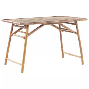 Beliani, Esstisch aus Bambusholz Modern MOLISE Esstisch aus Bambusholz Modern MOLISE, Beliani - Gartentisch aus Bambusholz Boho MOLISE, One Size, Light Beige