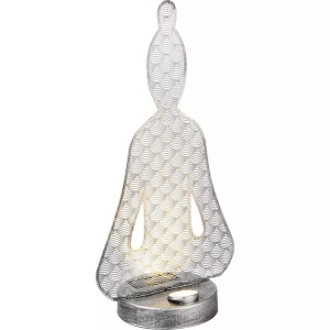mutoni light, Solarleuchte Metall silber antik LED, Globo Solarleuchte , Metall Antik Silberfarben , Schwarz, Transparent , Kunststoff , 12x36 cm , 004558645601