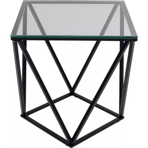 Kare Design, Beistelltisch Cristallo Schwarz 50x50, KARE Design - Beistelltisch Cristallo Schwarz 50x50, One Size,