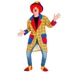 TecTake, Herrenkostüm Clown Fridolin Gelb, Tectake - Herrenkostüm Clown Fridolin, für Herren, Gelb, Größe XXL