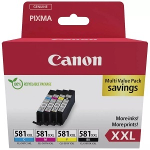 Canon, Canon Multipack Tinte XXL BKCMYCLI 581 Pixma TS6150/TS8150 4x11 7ml, Canon Multipack Tinte XXL BKCMYCLI-581 Pixma TS6150/TS8150 4x11.7ml Tintenpatrone ? Druckerpatronen/Tintenpatronen