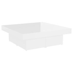 vidaXL, vidaXL Couchtisch Hochglanz-Weiß 90x90x28 cm Spanplatte