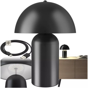 TecTake, Tectake - Kleine Retro-Tischlampe Kade, dimmbar, 40W, Schwarz, Tectake - Kleine Retro-Tischlampe Kade, dimmbar, 40W, Schwarz