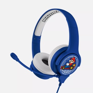 OTL Technologies, OTL Technologies - Mario Kart Headset Kinder Kopfhörer On-Ear 85dB Begrenzte Lautstärke (MK0819) mit Mikrofon - Blau, OTL On-Ear-Kopfhörer Mariokart Study Blau