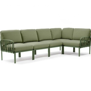 Nardi, Nardi - 5-Sitzer Sofa Komodo Kaki-Dunkelgrün (135,5 x 294 x 78/154 cm), Gartenlounge Komodo (5-tlg) agave