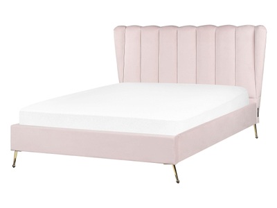 Beliani, Bett mit Lattenrost aus Samtstoff Modern MIRIBEL Bett mit Lattenrost aus Samtstoff Modern MIRIBEL