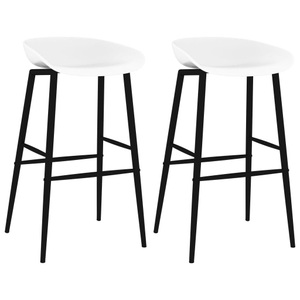 vidaXL, vidaXL Barhocker 2 Stk. Weiß
