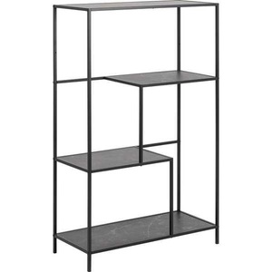mutoni scandi, Regal Eternity Metall schwarz 114, XXXLutz Regal 72/114/32 cm schwarz , Infinity , Holzwerkstoff , 72x114x32 cm , pulverbeschichtet,Melamin,Nachbildung , In verschiedenen Grössen erhältlich , 001749084801