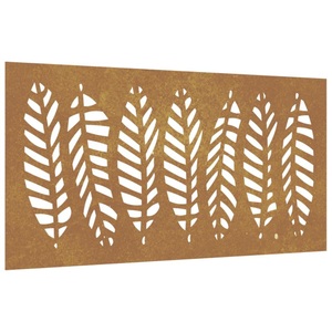 vidaXL, vidaXL Garten-Wanddeko 105x155 cm Cortenstahl Blatt-Design, vidaXL Garten-Wanddeko 105x55 cm Cortenstahl Blatt-Design