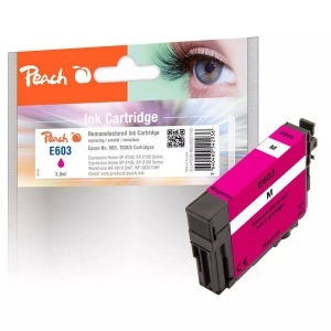 Peach, Peach Tintenpatrone magenta kompatibel zu Epson No. 603, T03U3, Peach E603 M Druckerpatrone ma ersetzt Epson No. 603M, C13T03U34010 für z.B. Epson Expression Home XP -2100, Epson Expression Home XP -2105