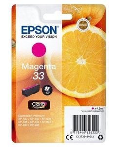 Epson, Epson 33 Claria Premium magenta Tintenpatrone, Epson Tintenpatrone, rot, T334340, (300 Seiten)