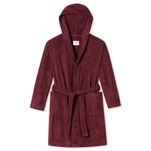 Schiesser, Bademantel Frottee 100cm bordeaux - Essentials XL, 