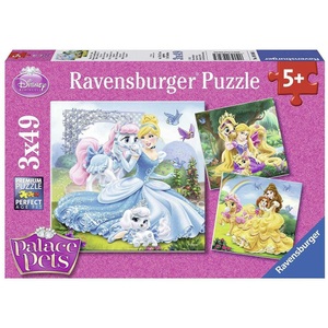Ravensburger, RAVENSBURGER Puzzle 3x49 Teile Belle Cinderella und Rapunzel, Puzzle Ravensburger Palace Pets - Belle, Cinderella und Rapunzel 3 X 49 Teile