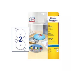 Avery Zweckform, Avery Zweckform Avery Zweckform CD-Etiketten, Avery Zweckform CD-Etiketten C9660-25 Ø 117 mm