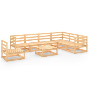 vidaXL, vidaXL 8-tlg. Garten-Lounge-Set Massivholz Kiefer, vidaXL 8-tlg. Garten-Lounge-Set Massivholz Kiefer