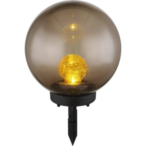 mutoni light, Solarleuchte Kunststoff schwarz LED, Solarleuchte Kunststoff schwarz LED Crackle Rauch schwarz
