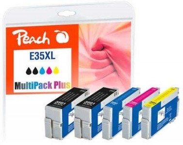 Peach, Peach Spar Pack Plus Tintenpatronen XL kompatibel zu Epson No. 35XL, Peach Tinte Epson Nr. 35XL 2x BK, je 1x M,C,Y