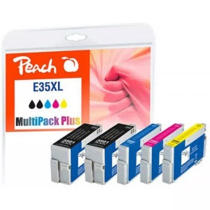 Peach, Peach Spar Pack Plus Tintenpatronen XL kompatibel zu Epson No. 35XL, Peach Tinte Epson Nr. 35XL 2x BK, je 1x M,C,Y