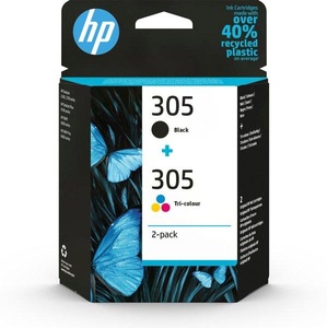 Hp, HP 305 Combopack Tintenpatrone, Hewlett Packard Tintenpatrone, farbig/schwarz, Combopack 305, 6ZD17AE, (2er Pack)