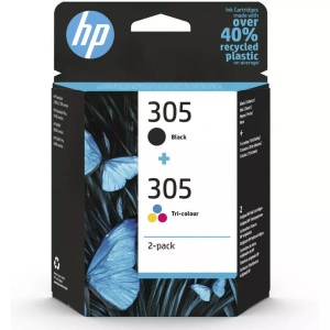 Hp, HP 305 Combopack Tintenpatrone, Hewlett Packard Tintenpatrone, farbig/schwarz, Combopack 305, 6ZD17AE, (2er Pack)