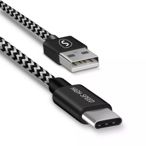 B2X, B2X - Skin USB-C-Kabel 2,1 A, 1,5 m ? Schwarz/Weiß, 1,5 Meter