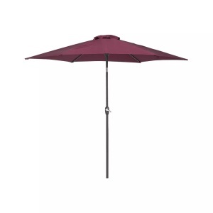 Beliani, Beliani Sonnenschirm Ø270 cm burgunderrot VARESE, Beliani - Marktschirm aus Polyester VARESE, One Size, Weinrot
