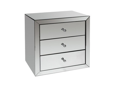 Vente-unique, Nachttisch Design 3 Schubladen GLACIA Nachttisch Design 3 Schubladen GLACIA, 