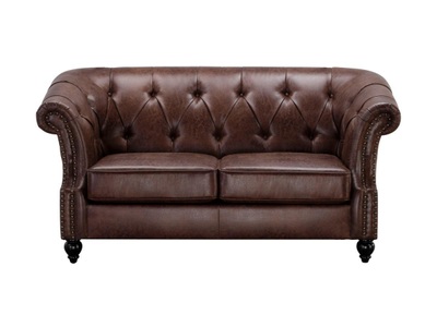Vente-unique, Chesterfield Sofa 2Sitzer Microfaser Vintage Look AQUITAINE Chesterfield Sofa 2Sitzer Microfaser Vintage Look AQUITAINE, 