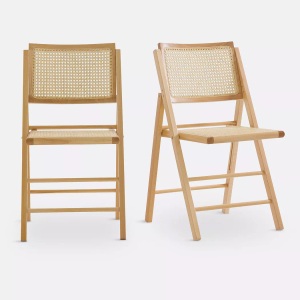LA REDOUTE INTERIEURS, 2er-Set Klappstühle Rivia 2er-Set Klappstühle Rivia, La Redoute Intérieurs - 2er-Set Klappstühle Rivia, One Size, Beige