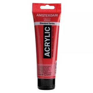 Amsterdam, Amsterdam Acrylfarbe Standard, Talens Acrylfarbe Amsterdam, transp.rot m., 17093172, (120ml)