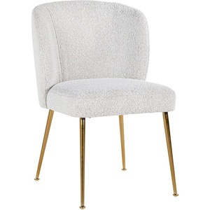 Richmond Interiors, Stuhl Cannon weiss gold gebürstet, Stuhl Cannon weiss gold gebürstet