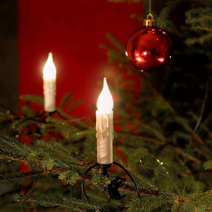 Konstmide CHRISTMAS, 20-flg. Lichterkette mit weißer Wachsoptik 14,8m, 20-flg. Lichterkette mit weißer Wachsoptik 14,8m