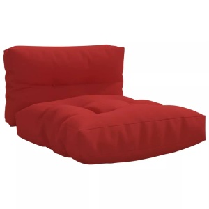 vidaXL, vidaXL Palettensofa-Auflagen 2 Stk. Rot Stoff, vidaXL Palettenkissen 2-tlg. Rot Stoff