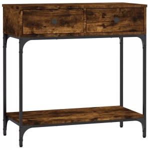 vidaXL, vidaXL Konsolentisch Räuchereiche 75x34,5x75 cm Holzwerkstoff, vidaXL Konsolentisch Räuchereiche 75x34,5x75 cm Holzwerkstoff