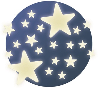 DJECO, Djeco Leuchtende Wandsticker STARS 65-teilig in weiß, Leuchtende Wandsticker STARS 65-teilig in weiss