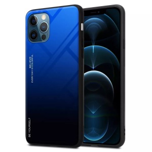 Cadorabo, Hülle für Apple iPhone 12 PRO MAX Zweifarbig, Cadorabo - Hülle für Apple iPhone 12 PRO MAX Zweifarbig, Blau