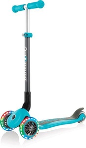 GLOBBER, Globber Primo Foldable Lights Scooter, Globber - Mini Primo Foldable s Anodized TBar Teal, One Size, Multicolor