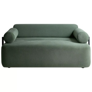 Beliani, Beliani - 2 Sitzer Sofa aus Stoff Minimalistisch ELVA, One Size, Grün Bedruckt