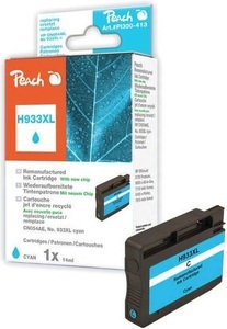 Peach, Peach Tintenpatrone cyan HC kompatibel zu HP No. 933XL, CN054AE, Peach Tinte HP Nr. 933XL (CN054AEE) Cyan