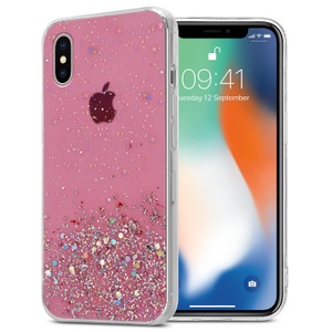 Cadorabo, Hülle für Apple iPhone XS MAX TPU Silikon mit funkelnden Glitter, Cadorabo - Hülle für Apple iPhone XS MAX TPU Silikon mit funkelnden Glitter, Rosa